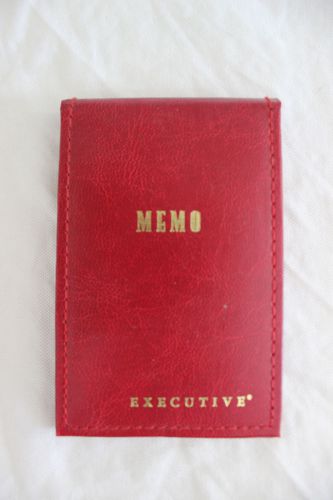 STUART HALL &#034;EXECUTIVE&#034;  RED (LEATHER?) MEMO PAD NO. 1600