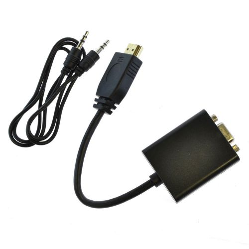 Hdmi to vga audio adapter male to female hd conversion cable for sale