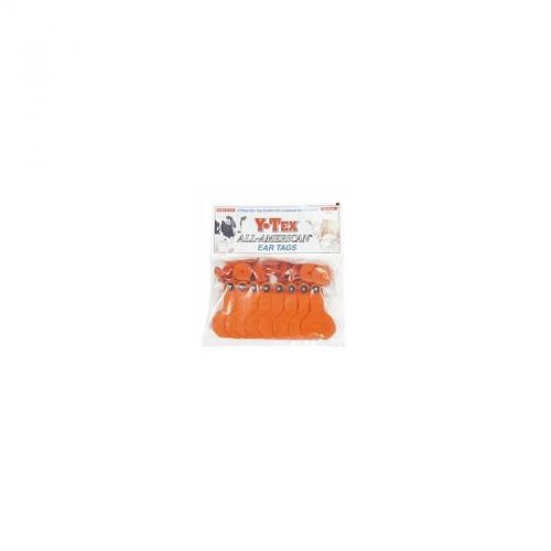Y-tex 2 star small blank cattle ear tags 25 ct orange for sale