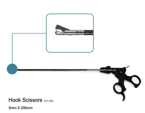 New Hook Scissors 5X330mm Laparoscopy Laparoscopic