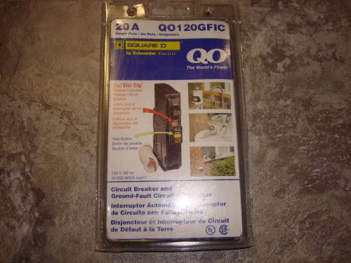 Square D QO Qwik-Gard 20 Amp Single-Pole GFCI Circuit Breaker