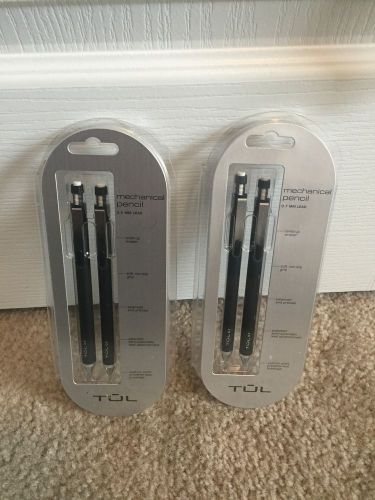 Your Choice TUL 0.7mm 0.5mm Mechanical Pencils, 2 Pack New Black Cushion