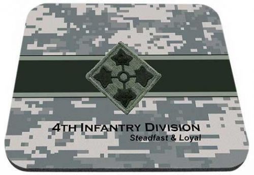 US Army 4th Infantry Division Steadfast &amp; Loyal Mouse Pad