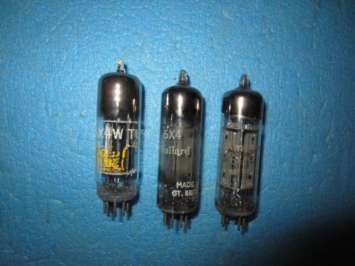 Lot of 3 premium 6x4 ez90 6x4w tubes - mullard amperex tung sol - hickok tested for sale