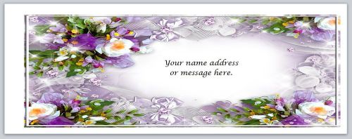 30 personalized  return address labels flowers buy 3 get 1 free (bo660) for sale