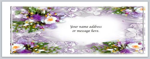 30 Personalized  Return Address Labels Flowers Buy 3 get 1 free (bo660)
