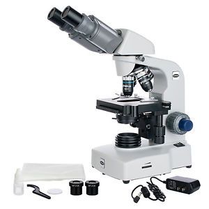40X-2500X LED Semi-Plan Compound Microscope with 3D 2-Layer Mechanical Stage