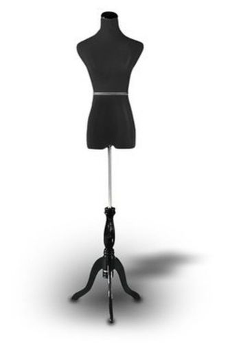 Dress form mannequin black female dress form with black stand 4-6 for sale