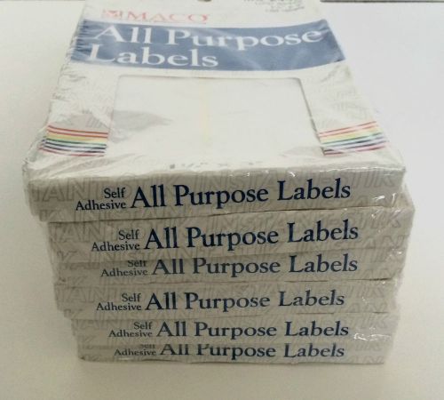 MACO All Purpose Labels 1 1/2&#034; X 3&#034; (6 PACKS of 160 labels)