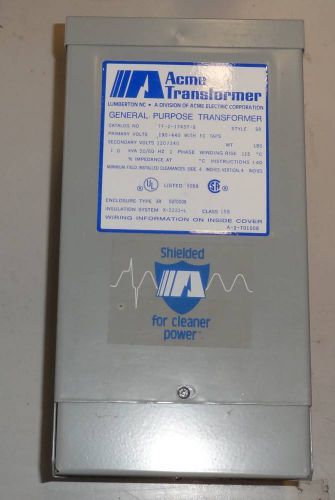 ACME Transformer 1.0 kVA Prim 190-440V Sec 120/240V Type 3R Outdoor TF-2-17437-S
