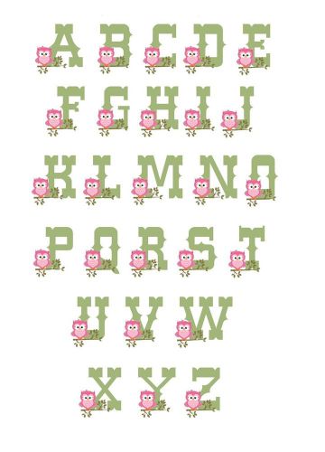 30 Return Address Labels Alphabet Monogram Bird Buy 3 get 1 free (am11)