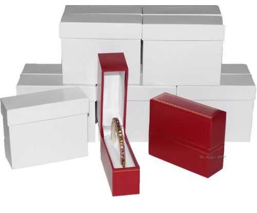 LOT OF 24 STANDING BANGLE JEWELRY BOXES BRACELET BOX GIFT BOX SHOWCASE DISPLAY