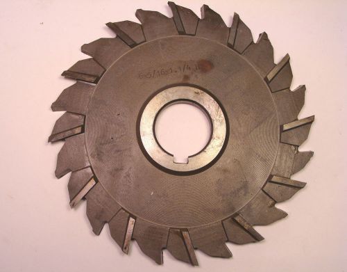 Nos poland made hss stagg tooth side &amp; face milling cutter 6&#034;x5/16&#034;x1-1/4&#034; for sale