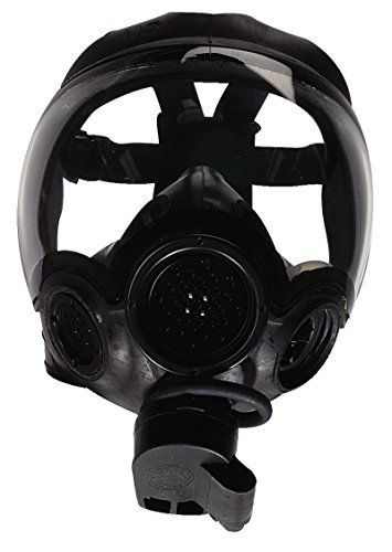 MSA 10051287 Millennium Riot Control Gas Mask, Medium, Clear