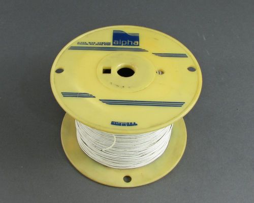 1000 ft. Alpha Hook Up Wire Spool White #3051 WH001 22 AWG (7/0.010)