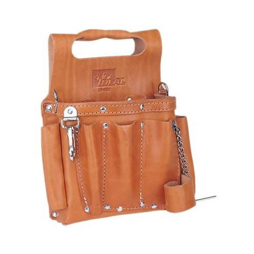 Ideal 35-950 tuff-tote premium leather tool pouch with shoulder strap for sale