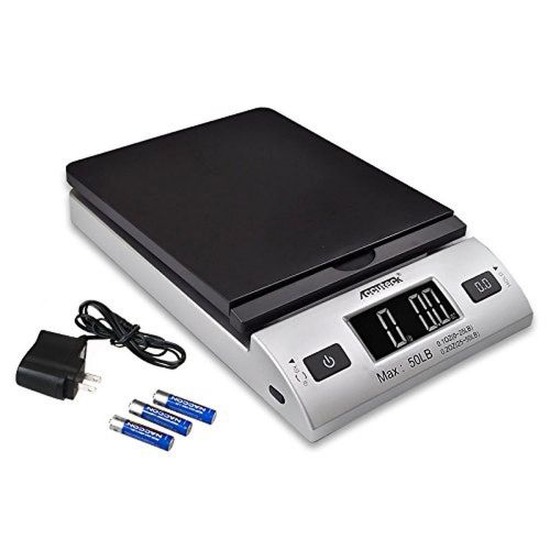 Accuteck s 50 lb x 0.2 oz all-in-one digital shipping postal scale with ac po... for sale