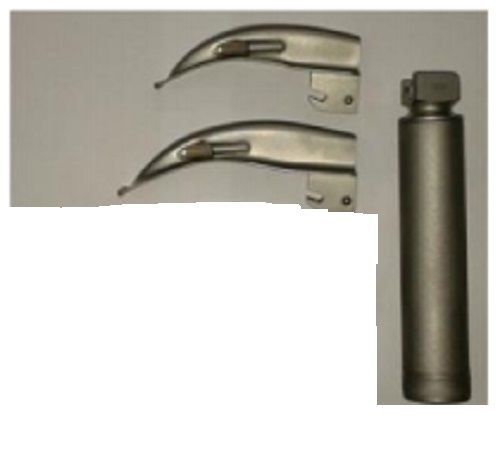 Laryngoscope Set Fibre Optic with 2 Stainless Steel Blade with German Fibre - Pe