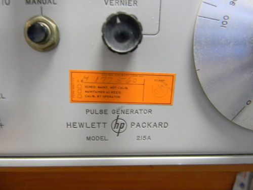 HEWLETT PACKARD PULSE GENERATOR MODEL 215A SEE PICTURES