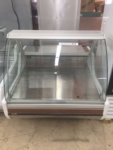 48&#034; curved glass deli case countertop display cabinet for sale