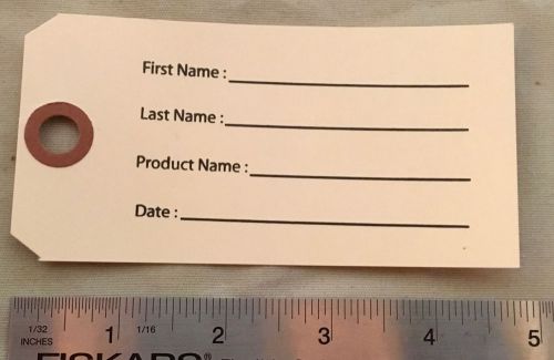 650 Unique Paper Tags With Spaces For First, Last &amp; Product Names &amp; Date