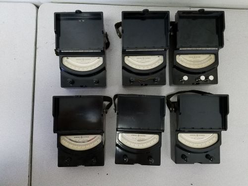 Lot of 6 Vintage General Electric Microamperes Meters
