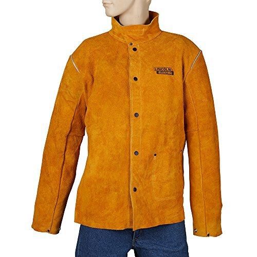 Lincoln electric brown xx-large flame-resistant heavy duty leather welding for sale