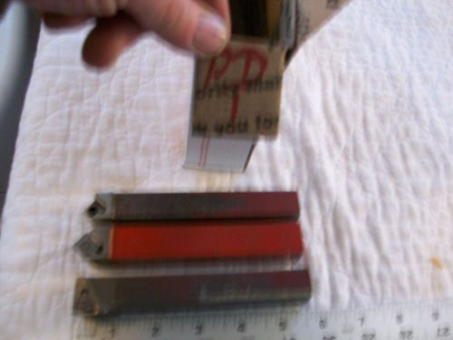 3 different indexable tool holders nos &amp; used metal lathe 3/4&#034; x 3/4&#034; x 5 1/2&#034; for sale