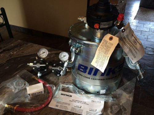 BINKS; 2.8 gallon paint spray tank w/mixer-double regulated