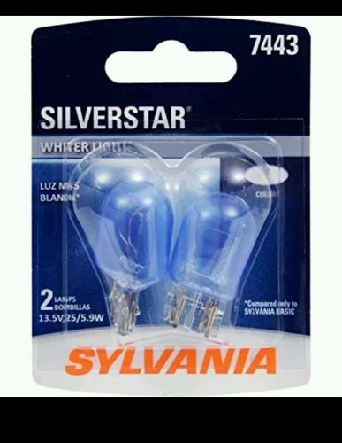 SYLVANIA 7443 SilverStar High Performance Miniature Bulb, (Pack of 2)