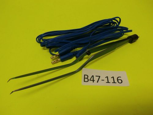 KIRWAN M31921 Titanium Neuro BAYONET BIPOLAR FORCEPS 9&#034; &amp; Bipolar Cable