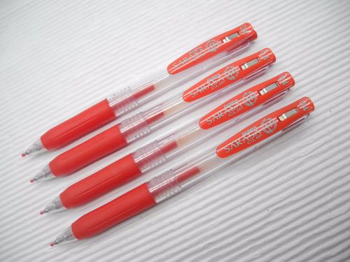 5pcs Zebra Sarasa Clip 0.5mm extra fine roller ball pen/Gel ink Red(Japan)