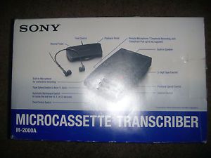 Sony MICROCASSETTE TRANSCRIBER M-2000A, NEW  IN THE BOX COMPLETE