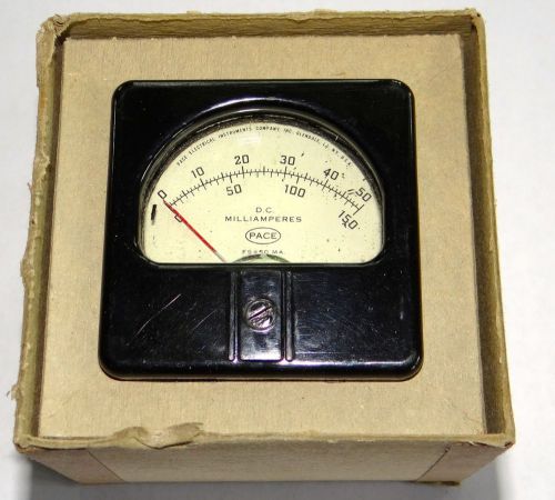 Vintage Metal PACE Panel Meter 0-150 DC Milliamperes FS=50 MA NEW NIB NOS