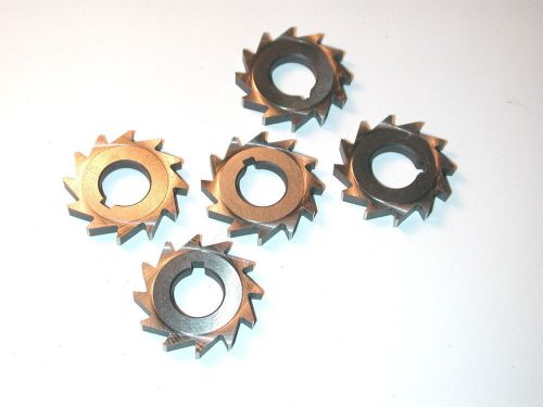 5 NOS DECOVICH Canada HSS 15/16&#034; x 1/8&#034; 12 tooth MILLING CUTTER 4 Watchmakers