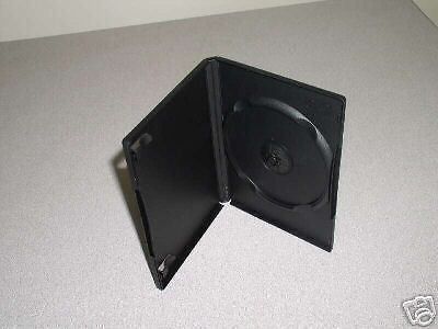 100 new high quality single 14mm dvd cases w/dvd logo, black- psd10 for sale