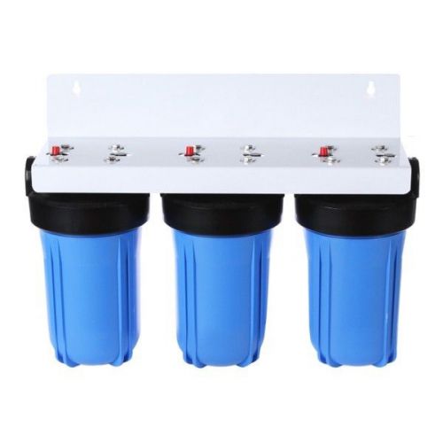 Triple big blue 10&#039;&#039; water filter system 1&#034; sediment &amp; carbon &amp; kdf55-gac| nsf for sale