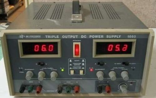 BK Precision 1660 Triple Output DC Power Supply&lt;br&gt;2x 0-30V @ 2A&lt;br&gt;1x 4-6.5V @