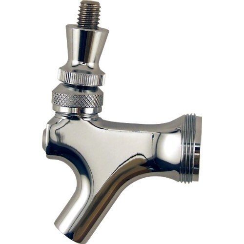 KegWorks Draft Beer Faucet with Stainless Steel Lever- Chrome