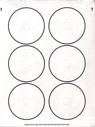 NEW 6-up mini CD DVD 3&#039; inch Label Sheet 600ct Laser Ink Jet Printer White 61599