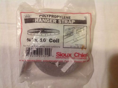 Sioux Chief Polypropylene Hanger Strap 3/4&#034; X 10&#039; Coil, NIB Max Load 20Lbs per s