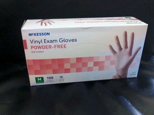 Vinyl Exam Gloves, MEDIUM, Powder Free, , Non Sterile - Box of 100