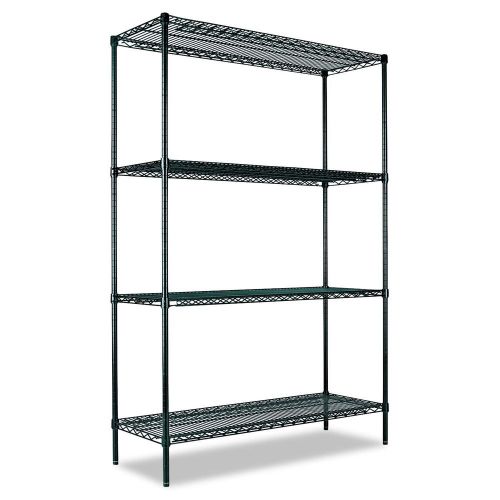 4-shelf all-purpose green wire shelving starter kit - 48&#034; x 24&#034; x 72&#034; ab533412 for sale