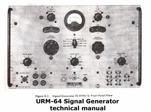 Original manual for military URM-64 signal generator