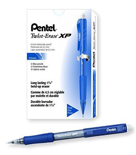 Pentel Twist Erase EXPRESS Automatic Pencil, 0.5mm Lead Size, Blue Barrel, Box