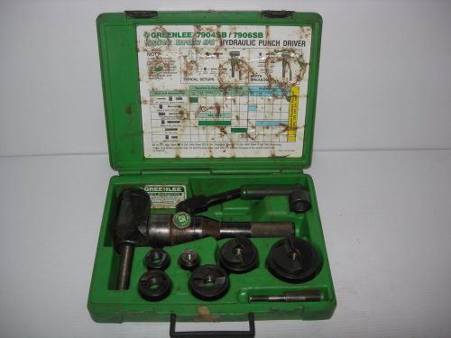 Greenlee 7906sb quickdraw k.o. knock out punch set hydraulic for sale