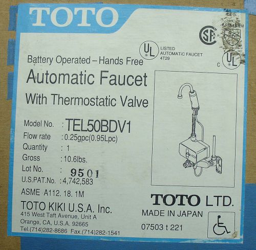 TOTO TEL50BDV1 AUTOMATIC FAUCET w/ Thermostatic Valve Battery Operated