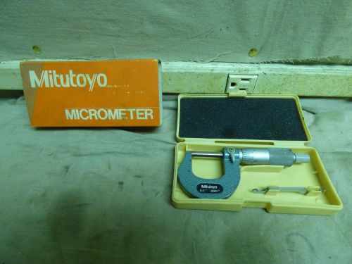 Mitutoyo 103-260 Micrometer 0-1&#034; W/Case FREE SHIPPING!!