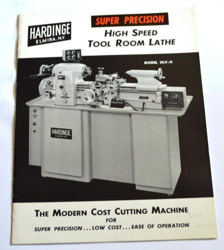 Hardinge hlv-h high speed tool room lathe brochure for sale