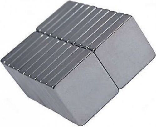 1/2&#034; x 1/2&#034; x 1/8&#034; Chrome Blocks - Neodymium Rare Earth Magnet, Grade N48